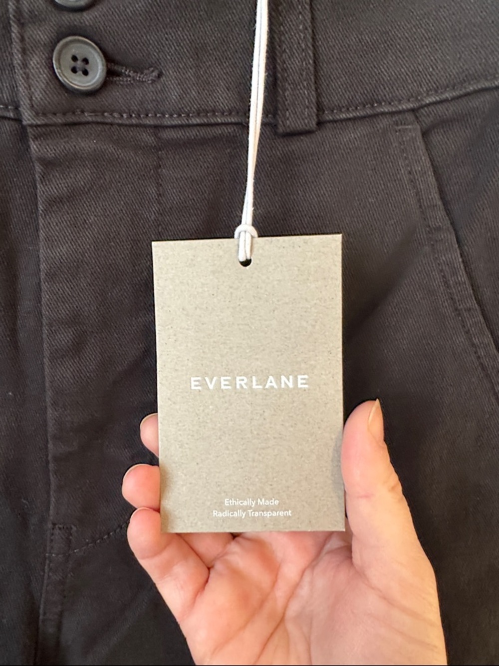 Everlane The Organic Cotton Wide-Leg Pant 28.5'', Black, Sz 2 - Picture 3 of 11